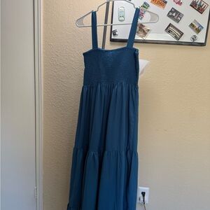 Blue Sleeveless Kids Dress